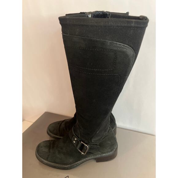 Aquatalia by Marvin K. Black Suede Weatherproof Tall Boots w/box Size 7.5 - Picture 2 of 15